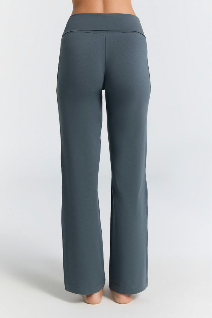 Tricot broek recht en brede band grijs - Afbeelding 2