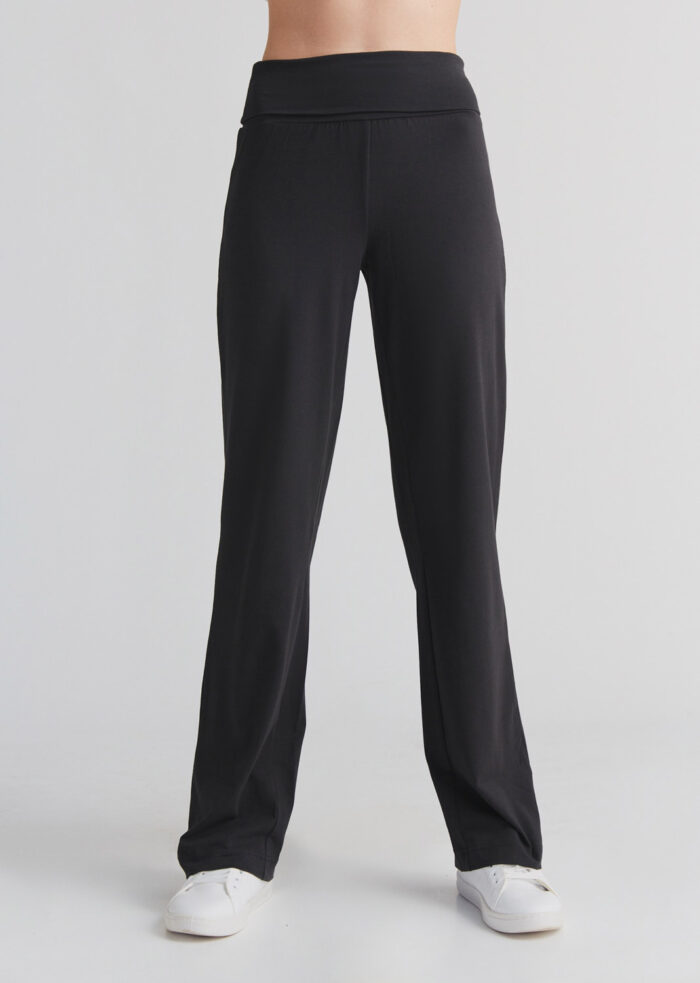 Tricot broek recht en brede band zwart - Afbeelding 2