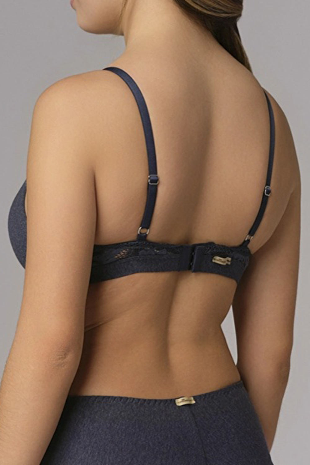 BH met kant melange blauw - Afbeelding 4