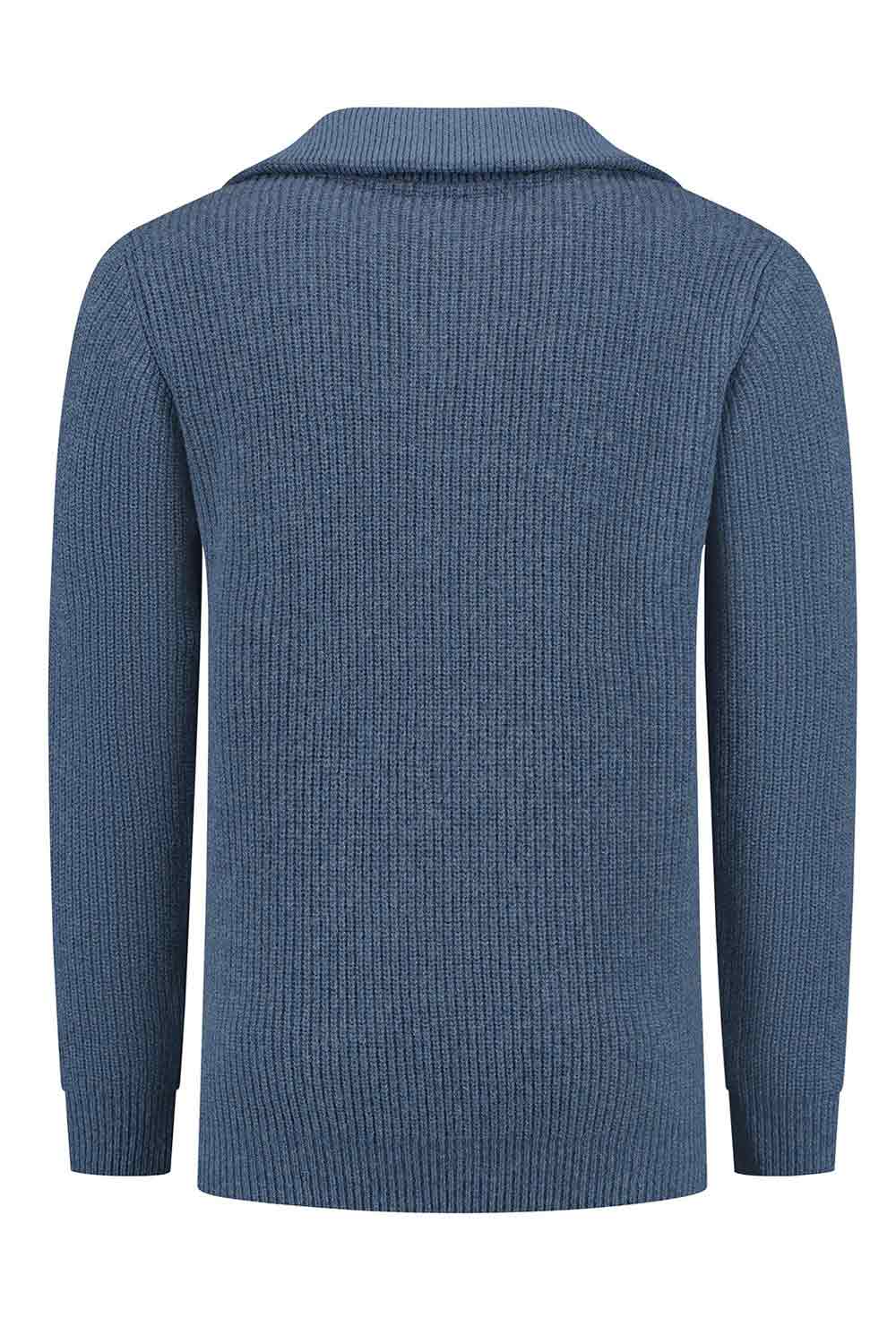 Schipperstrui gerecyclede wol blauw - Afbeelding 3