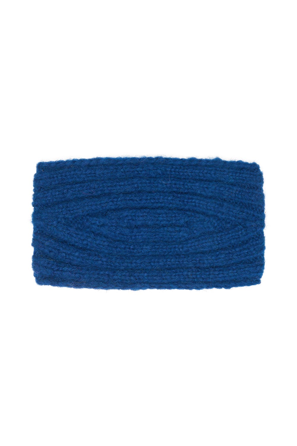 Wollen hoofdband blauw