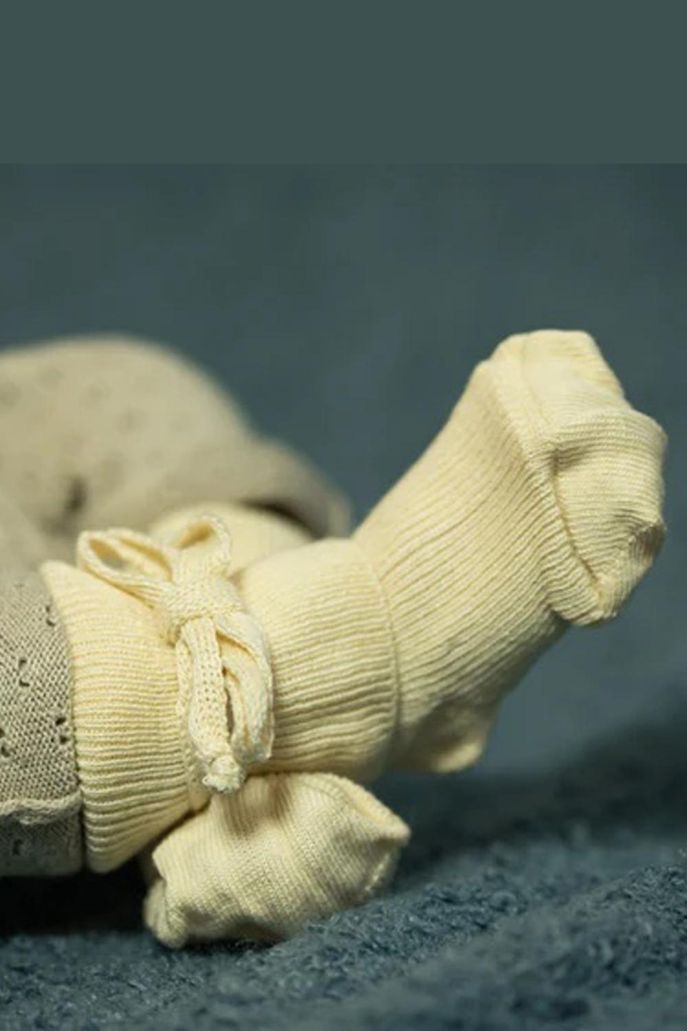 Biokatoenen sokjes voor pasgeborene ecru