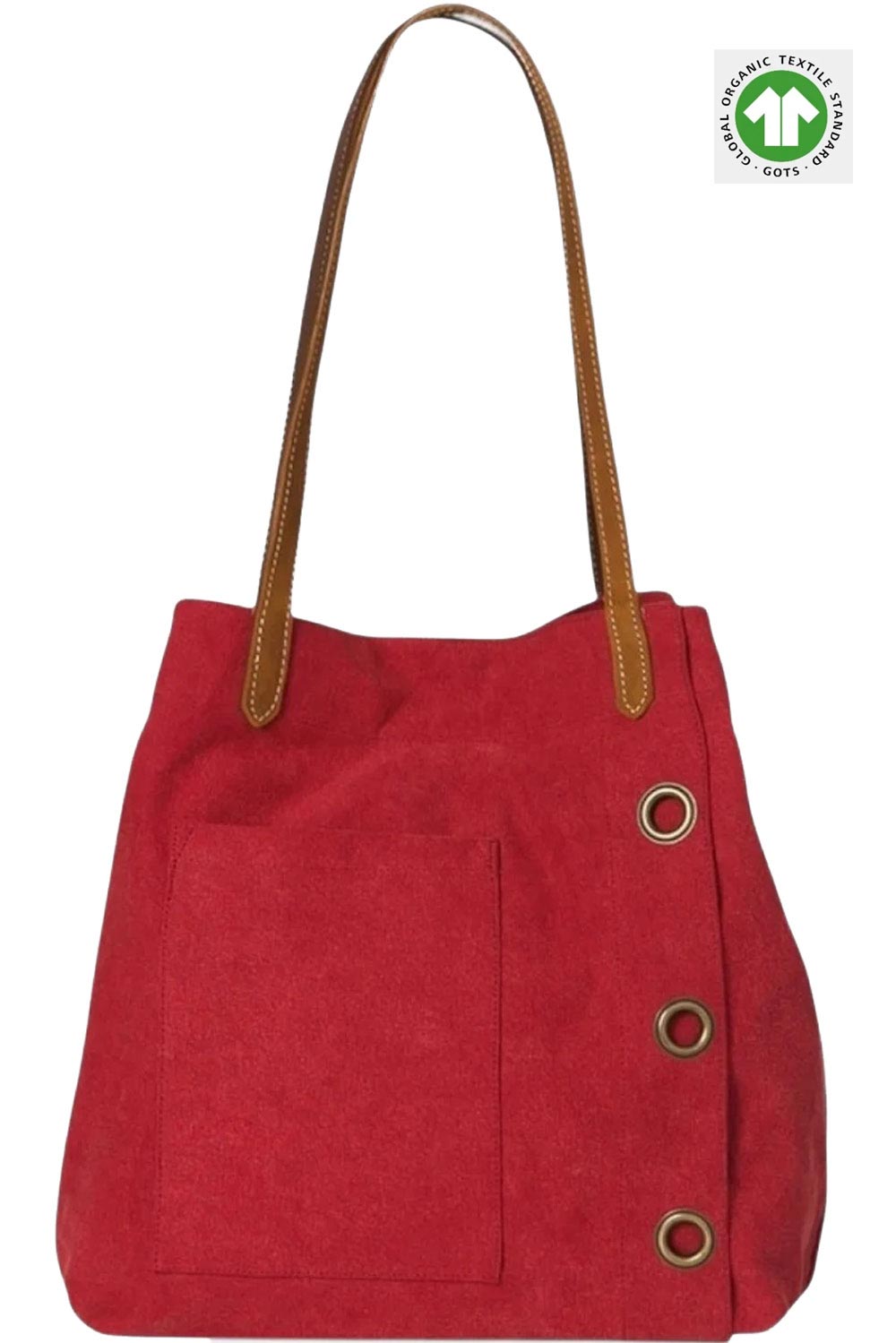 Canvas schoudertas rood