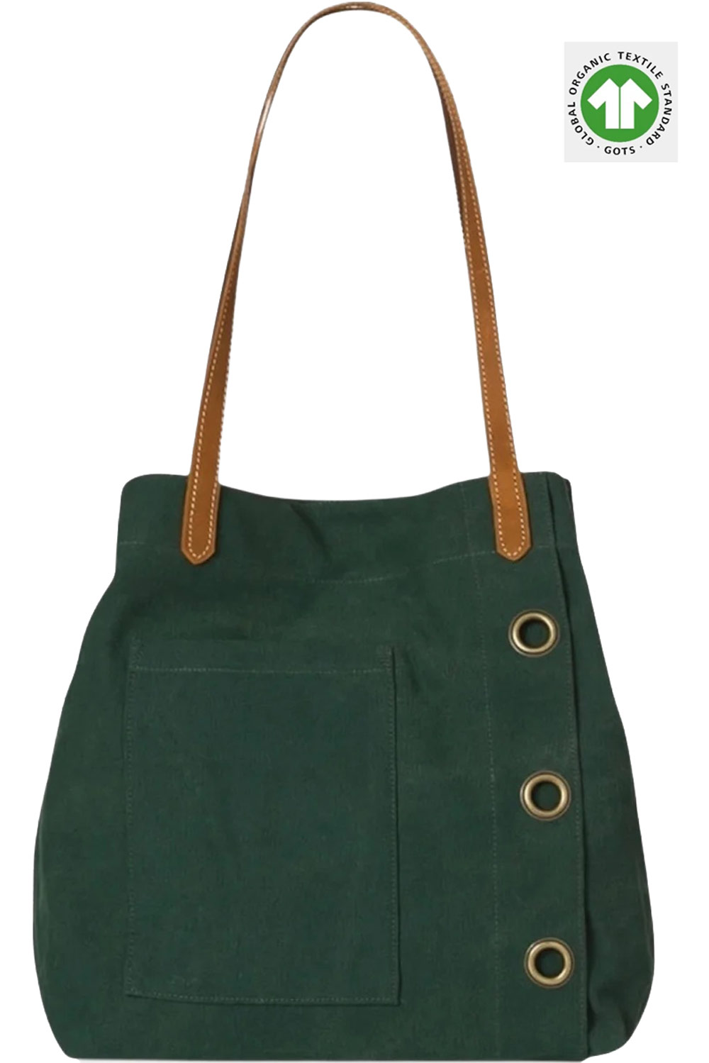 Canvas schoudertas groen