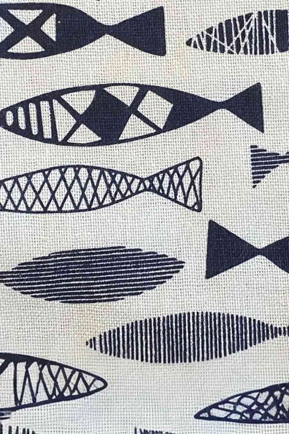 Schoudertas katoen canvas blauw - Afbeelding 2