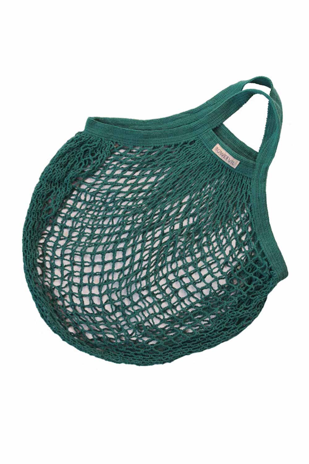 Nettasje van biokatoen groen/blauw