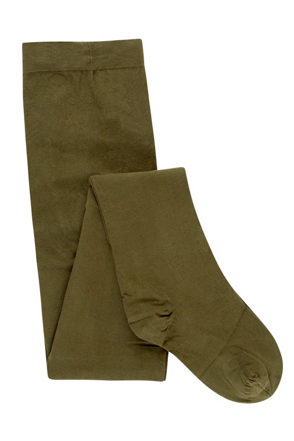 Panty biokatoen olijfgroen