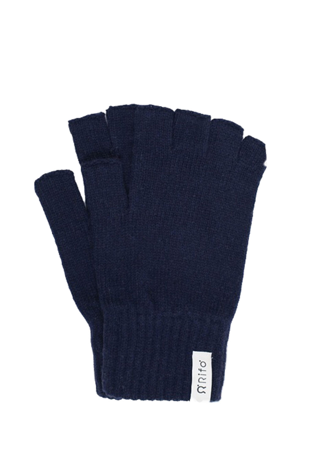 Heren Handschoenen zonder vingers navy gerecyclede wol