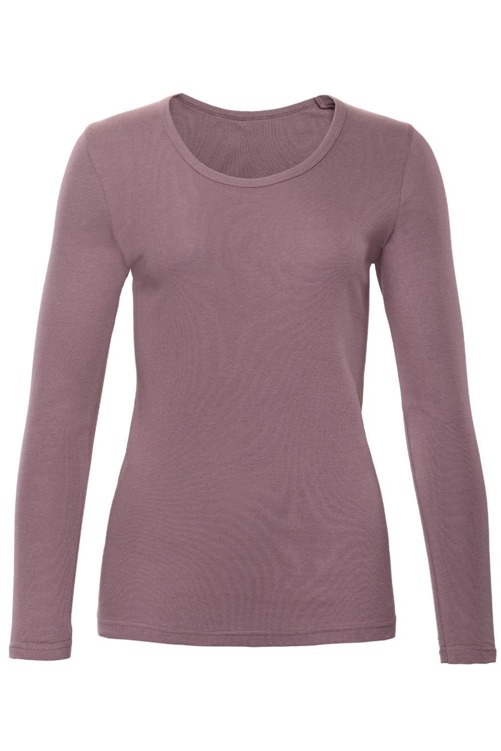 Shirt lange mouwen 100% biokatoen mauve - Afbeelding 2