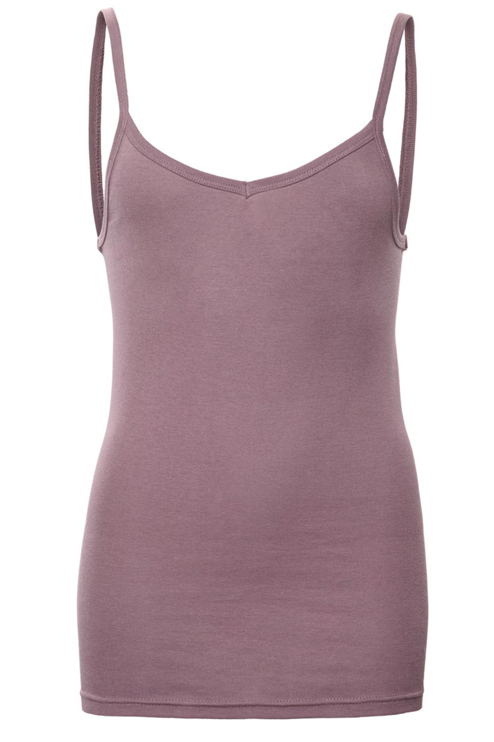 Spaghettihemd 100% biokatoen mauve