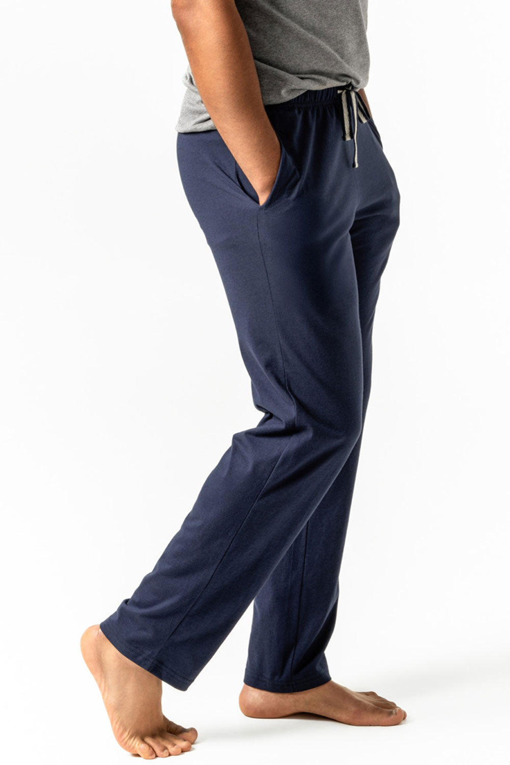 Broek dunne tricot unisex blauw - Afbeelding 3