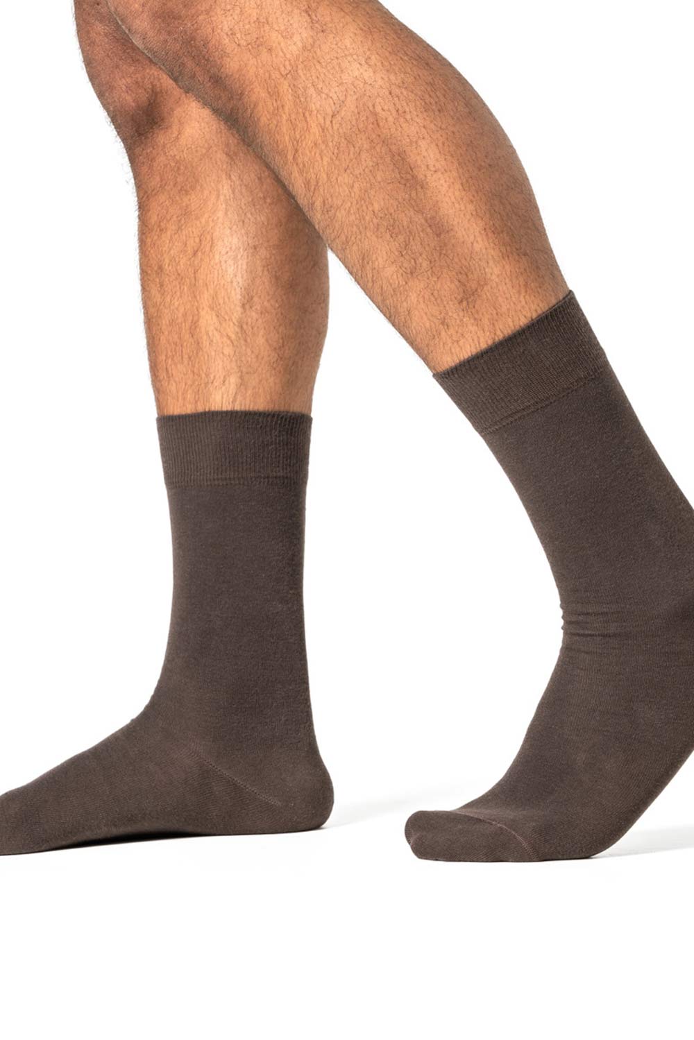 2-pack bruine herensokken biokatoen - Afbeelding 3