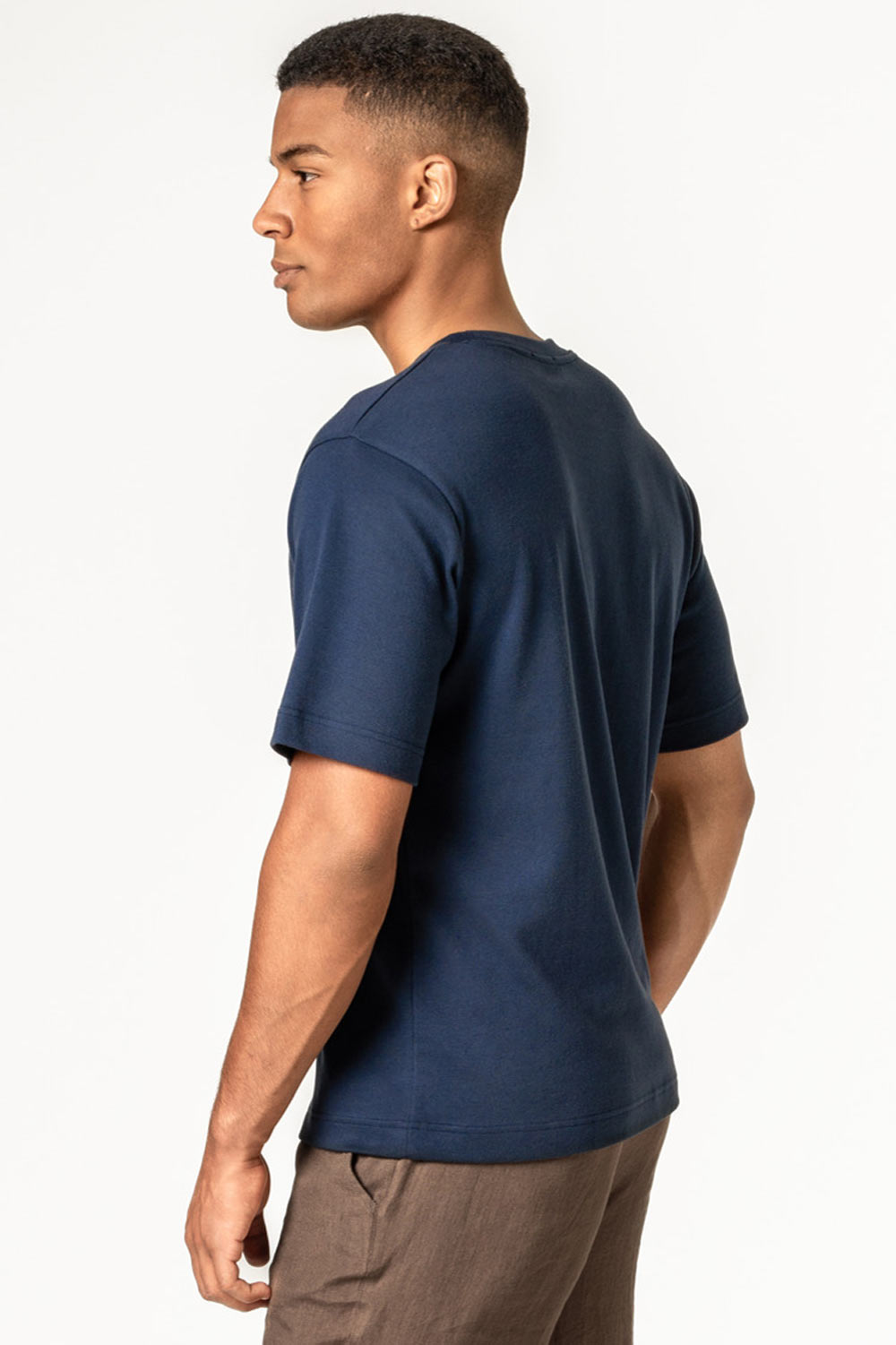 Stevig t-shirt donkerblauw - Afbeelding 3