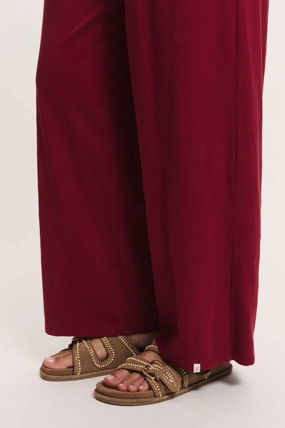 Wijde zomerbroek biokatoen rood - Afbeelding 3