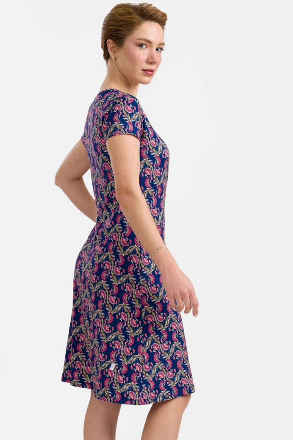 Jurk overslag met bloemenprint - Afbeelding 4