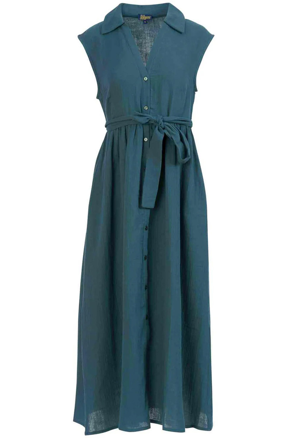 Mouwloze jurk biokatoen mousseline - Afbeelding 2