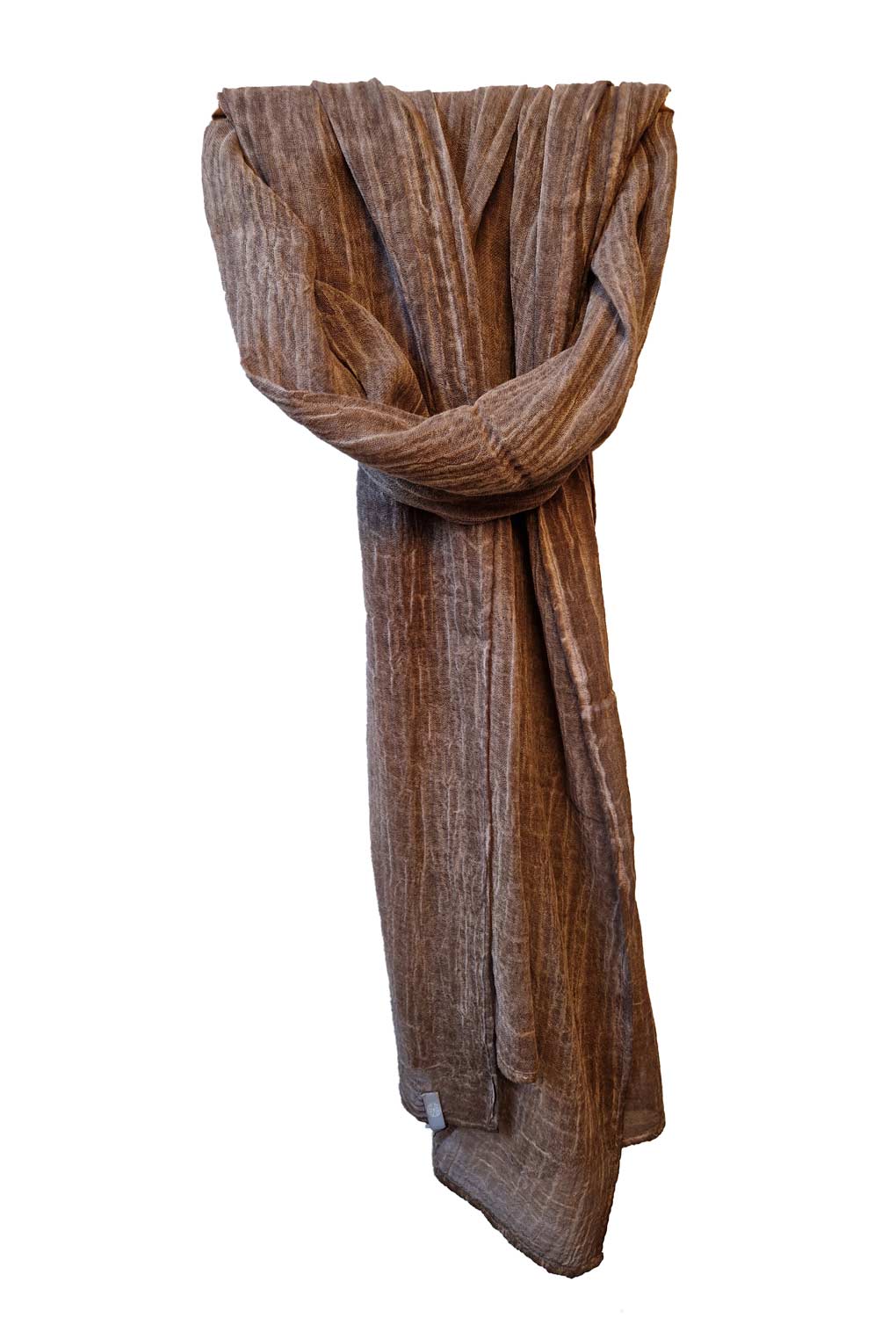 Dunne gaas sjaal biokatoen bruin
