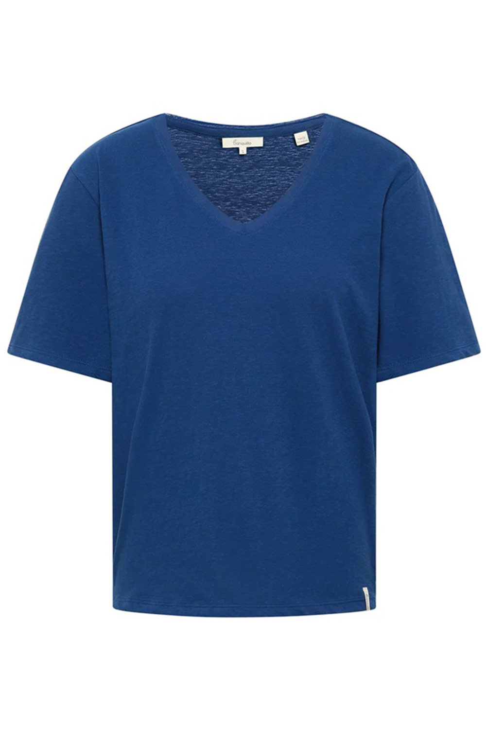 Linnen T-shirt met V-hals