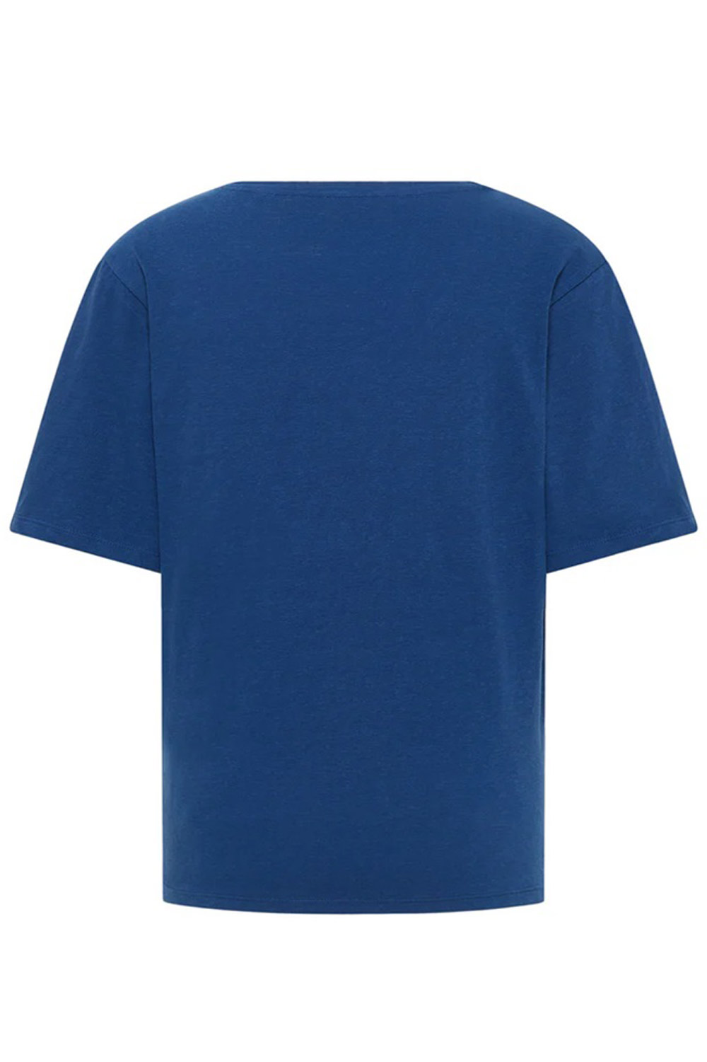 Linnen T-shirt met V-hals - Afbeelding 2