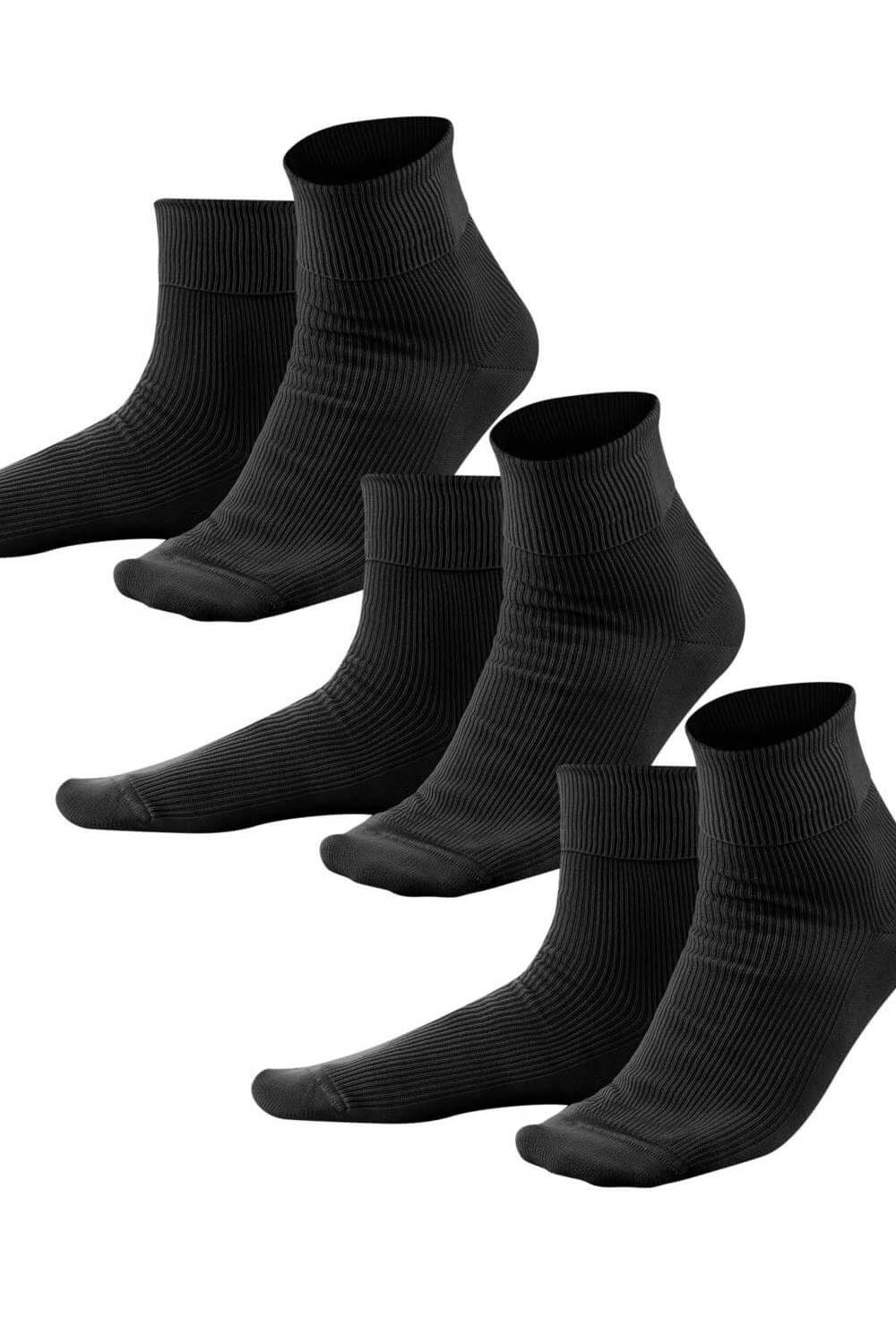 3-pack 100% biokatoenen sokken zwart