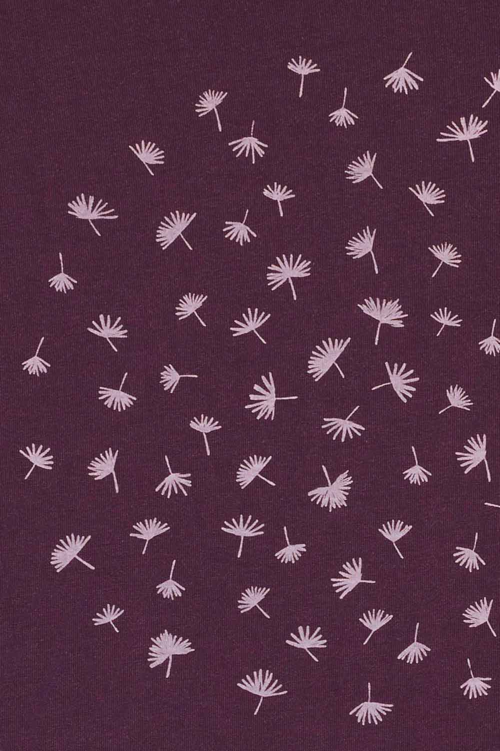T-shirt tencel Paardebloem aubergine - Afbeelding 3