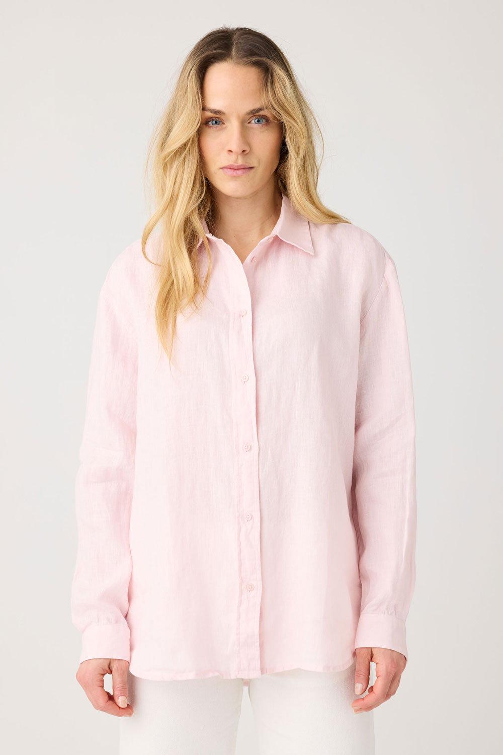 Roze blouse 100% biolinnen