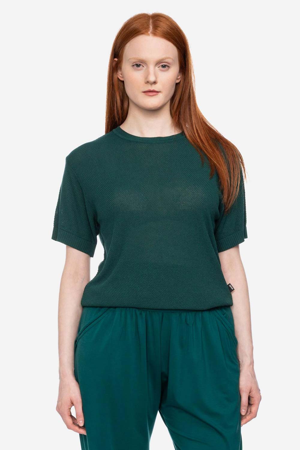 Zomertruitje korte mouw groen