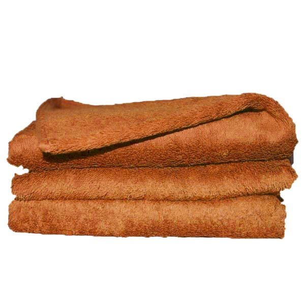 Badtextiel biokatoen oranje - Afbeelding 2