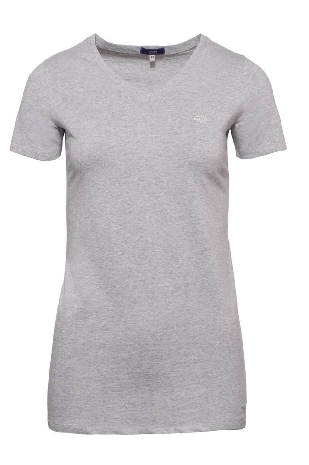 Effen slaap-t-shirt v-hals Grijs