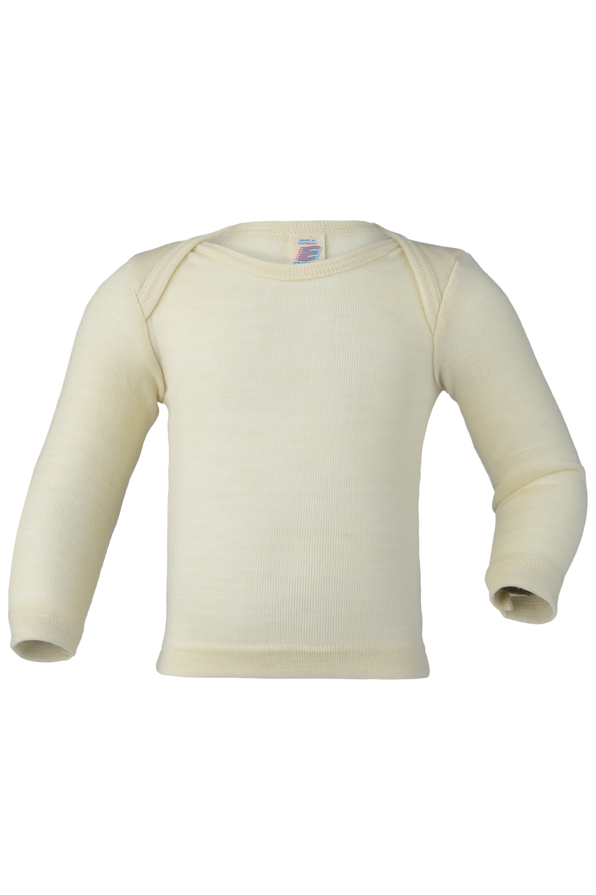 Babyshirt effen lange mouw natuur