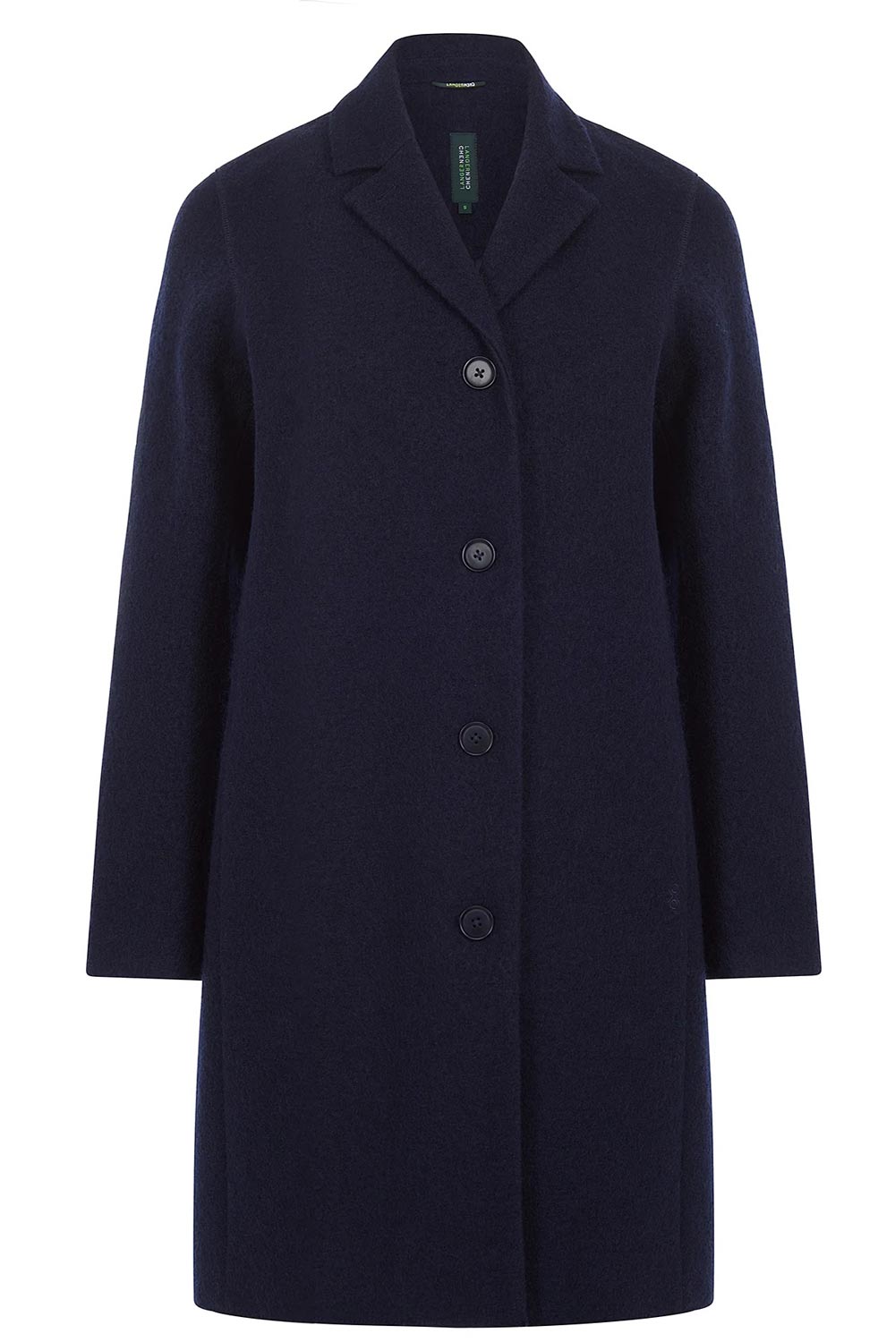 Klassieke wollen jas donkerblauw