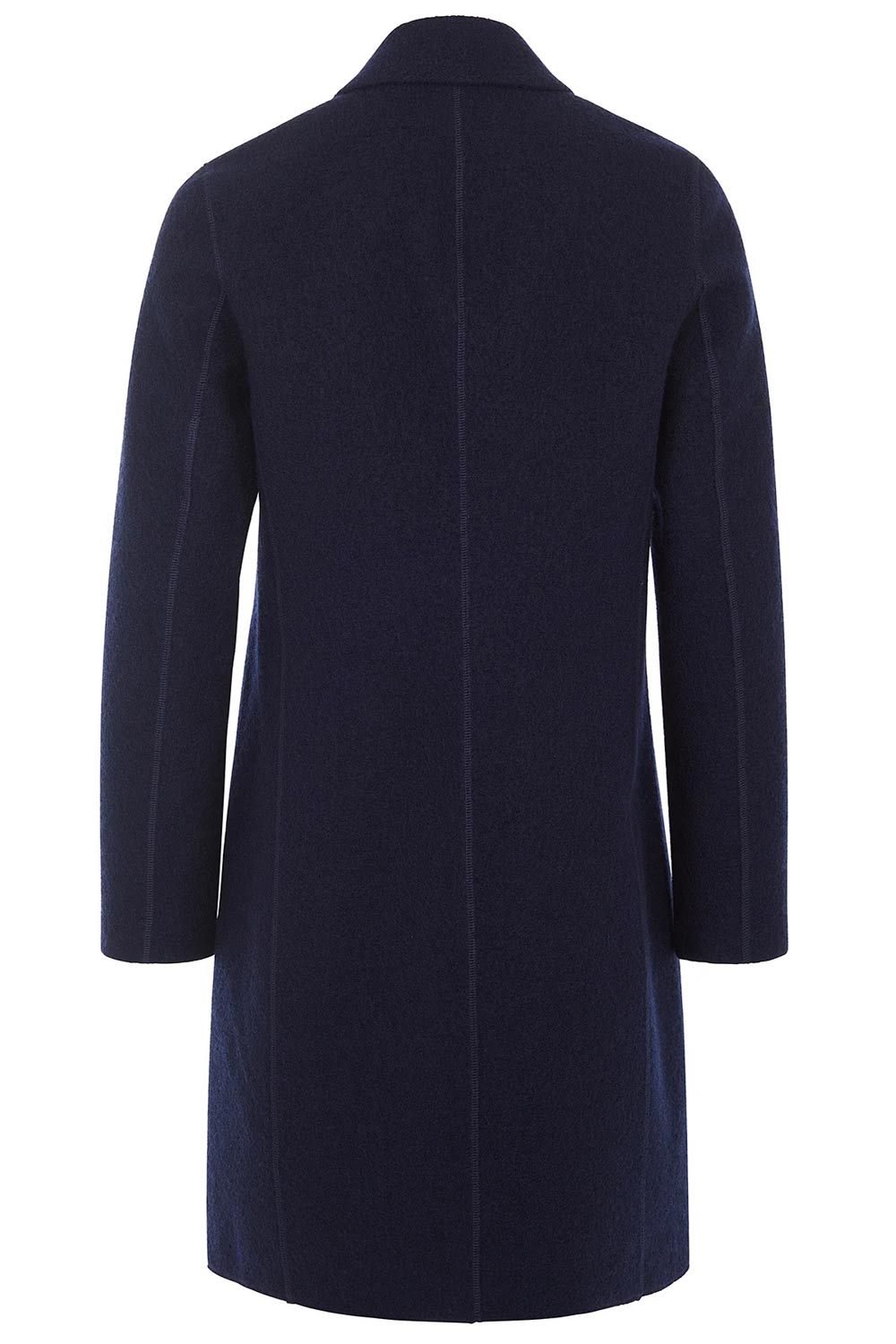 Klassieke wollen jas donkerblauw - Afbeelding 2