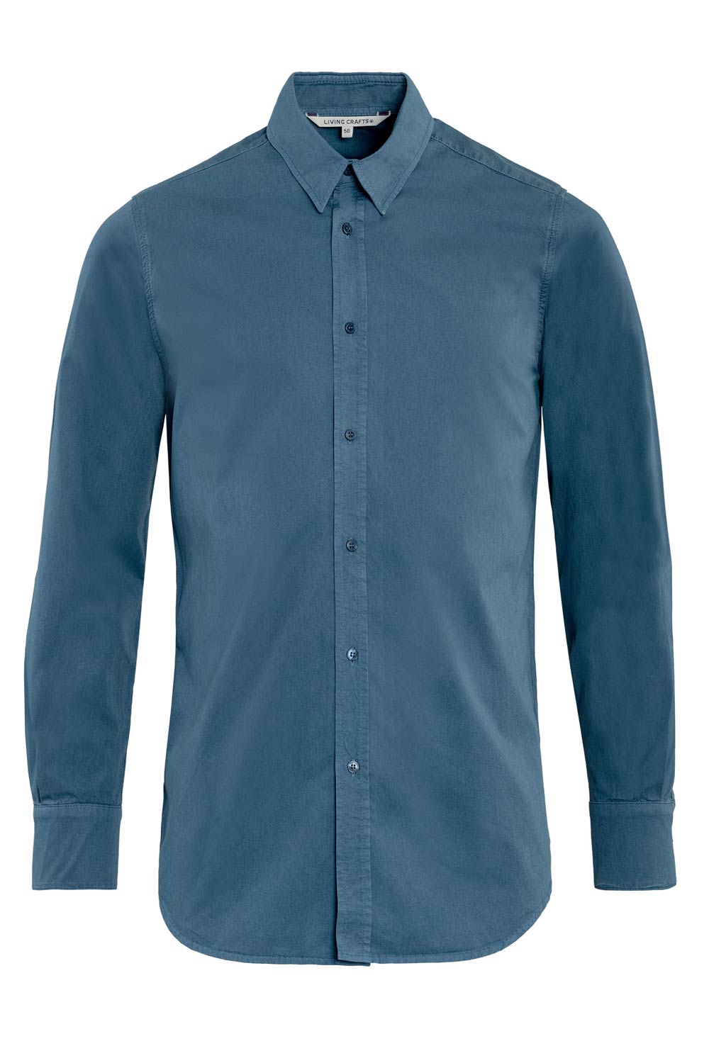 Overhemd 100% biokatoen blauw