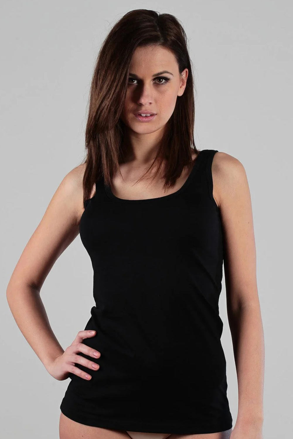 Tanktop van biokatoen - zwart