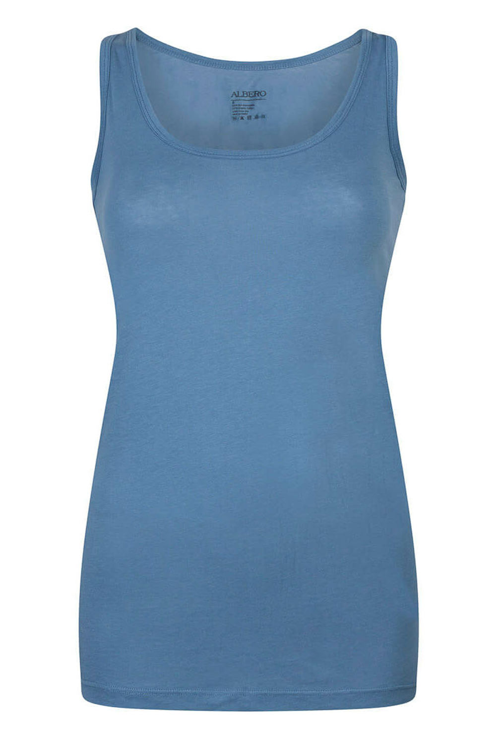Tanktop van biokatoen - denimblauw