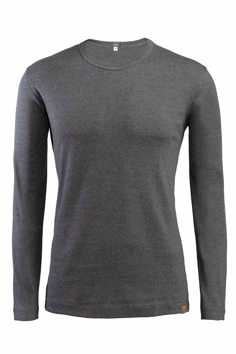 Grijze longsleeve biokatoen