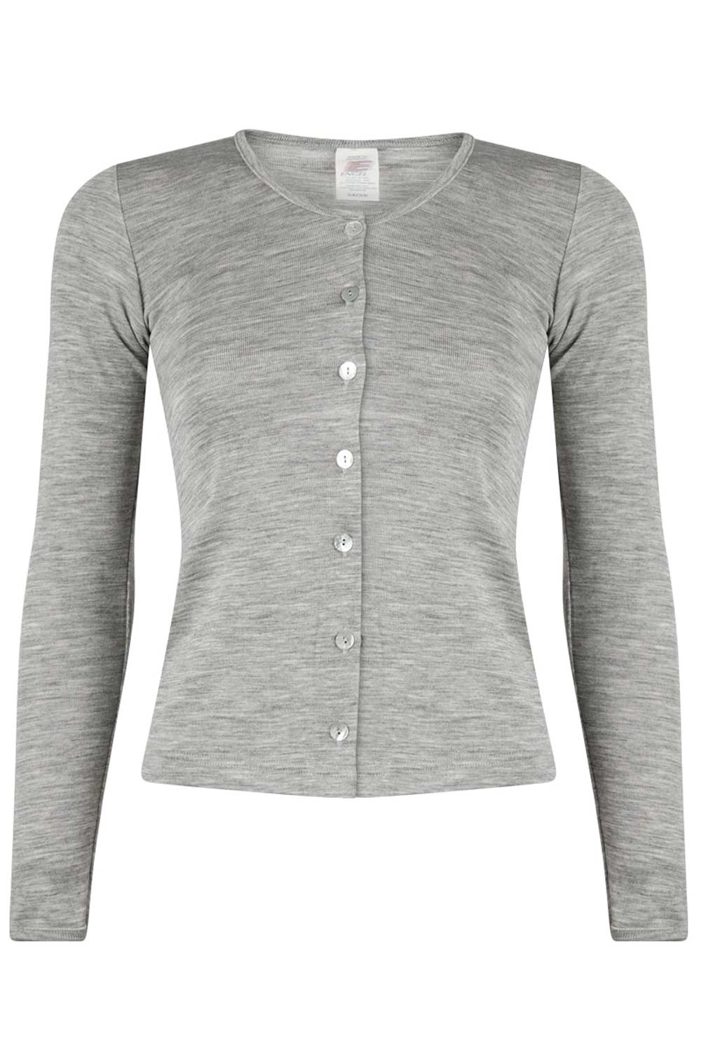 Vestje basic wol zijde grijs