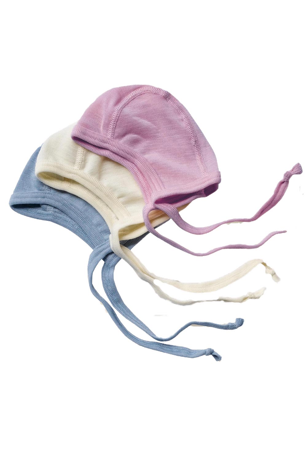 Wolzijden babymutsje blauw