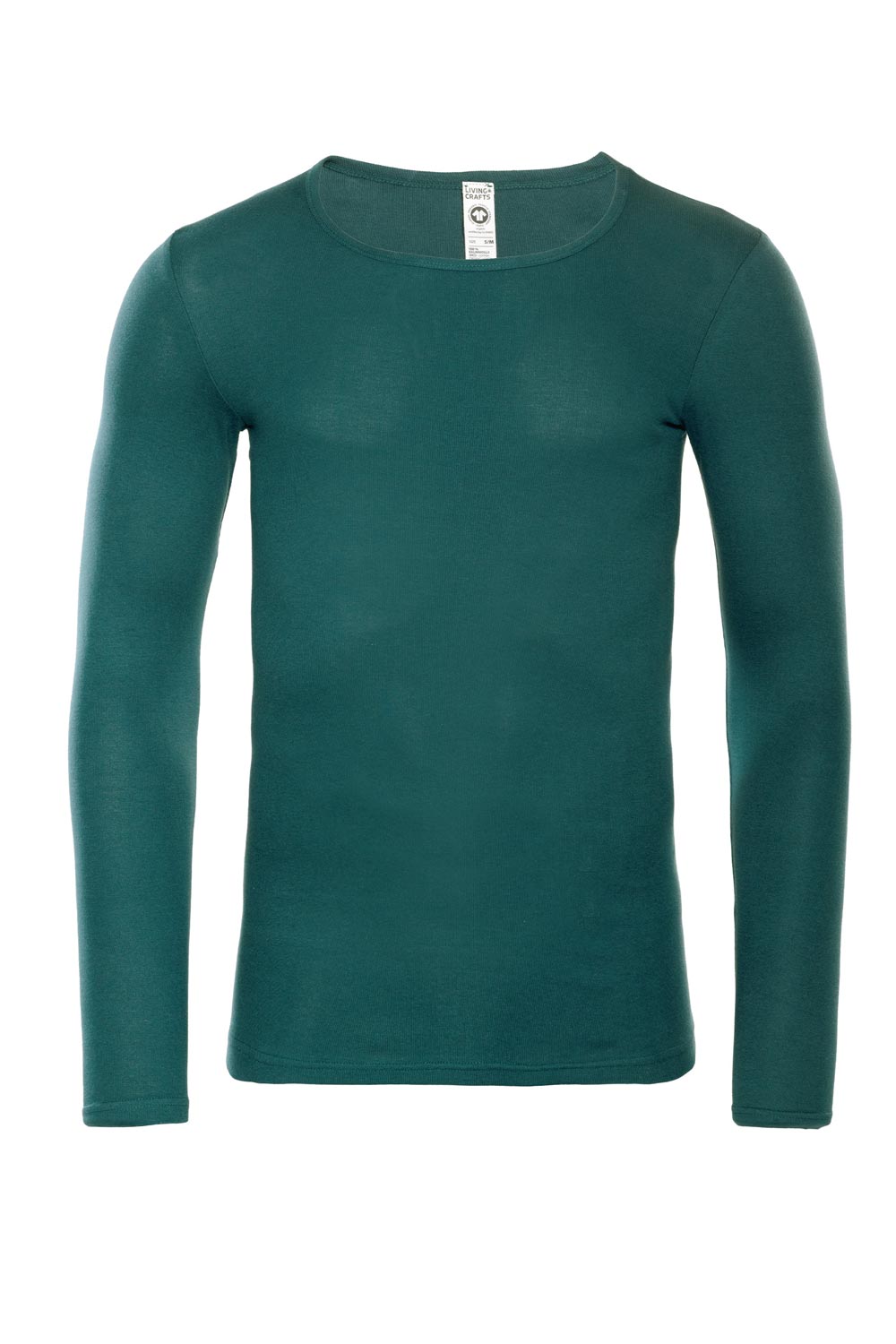 Lange mouwen shirt biokatoen donkergroen