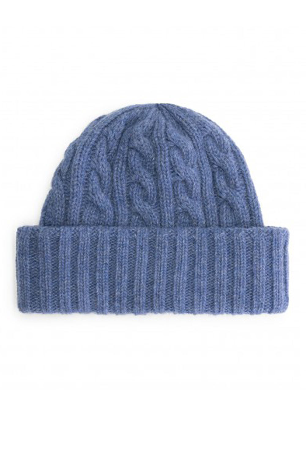 Beanie van gerecyclede wol lichtblauw