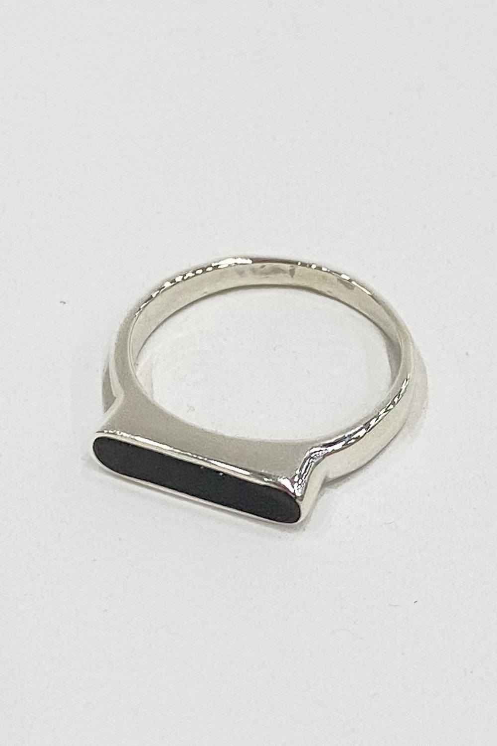 Zilveren ring zwart