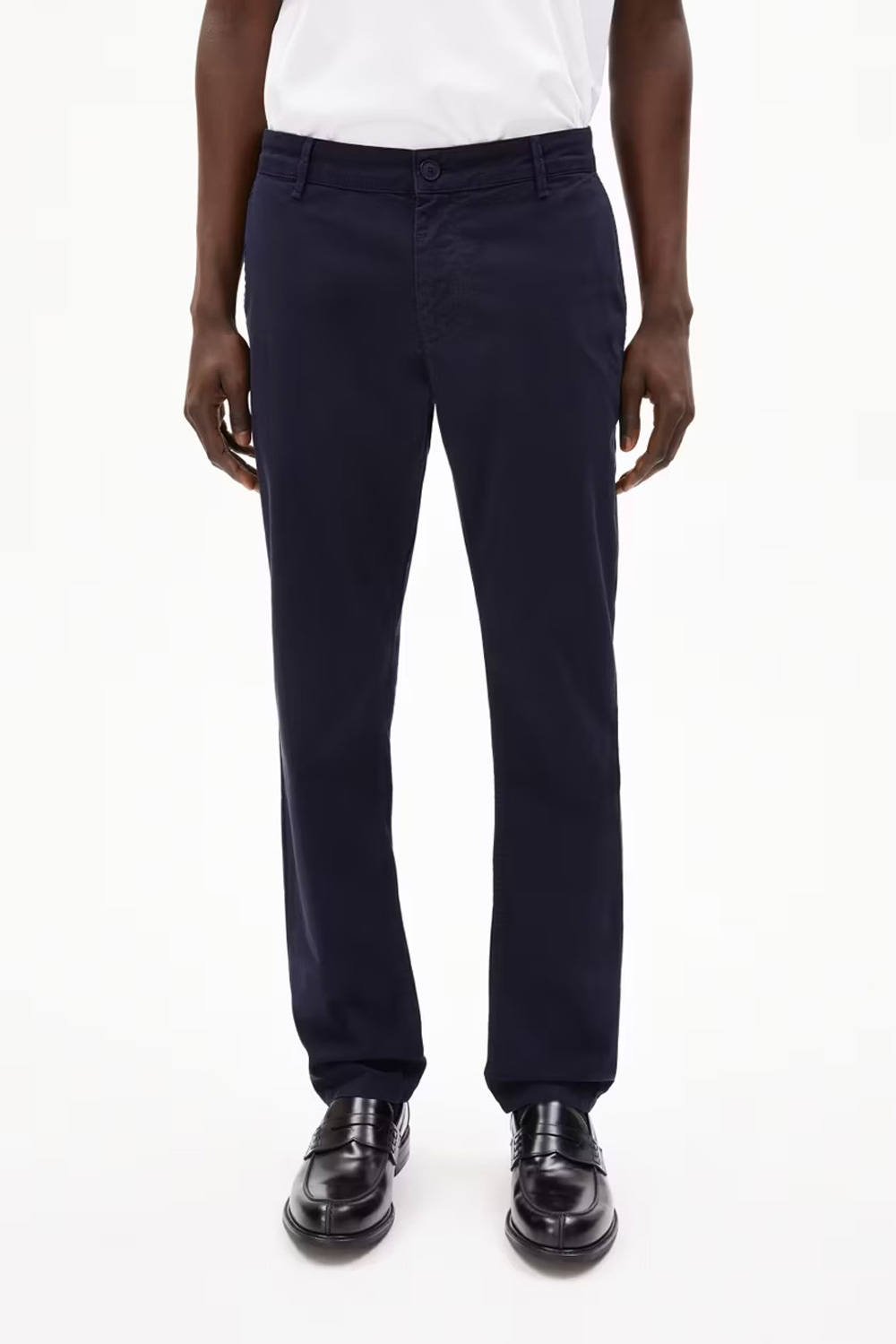 Donkerblauwe chino herenbroek