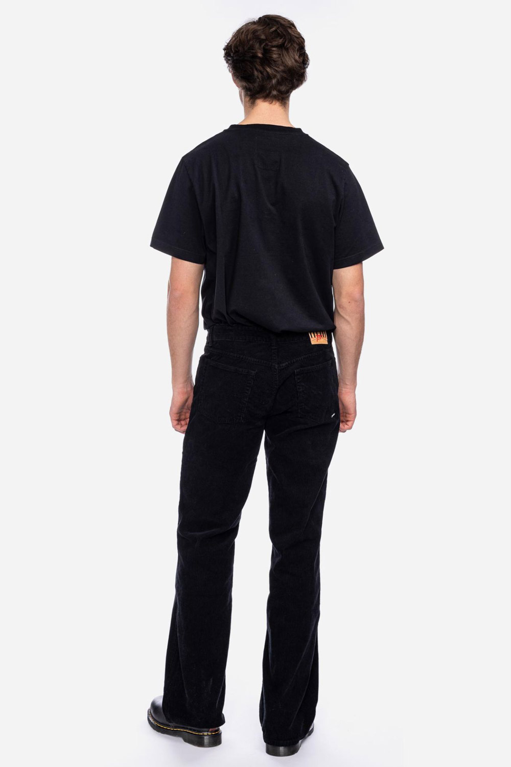 Ribbroek flared unisex zwart - Afbeelding 3