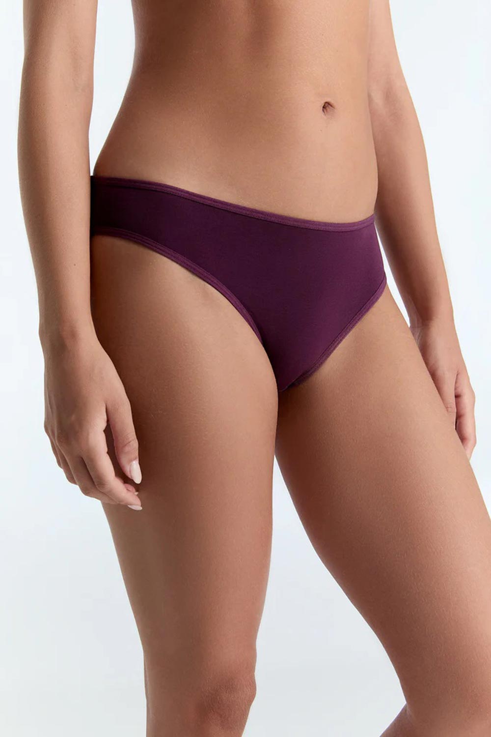 Dames bikinislip aubergine