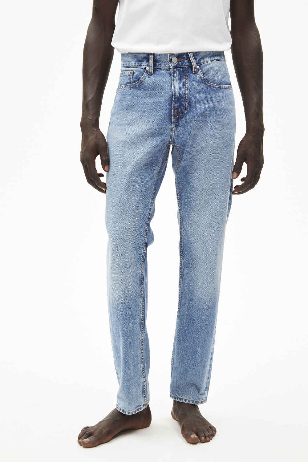 Spijkerbroek blauw 100% gereycyled katoen - Afbeelding 2