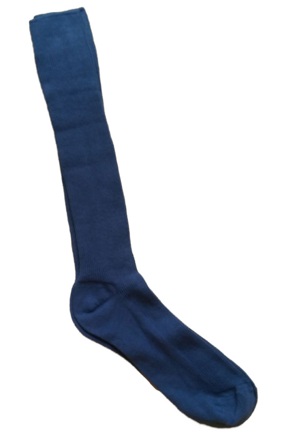 Kinderkniekous wol en katoen blauw