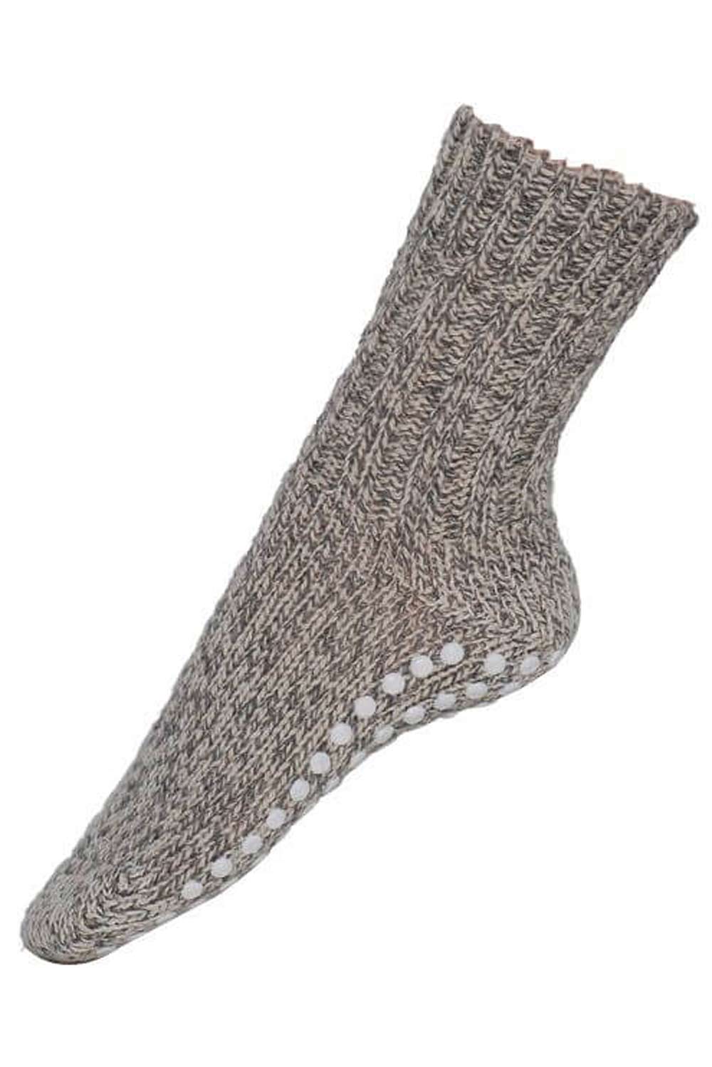 Anti-slip sokken wol grijs