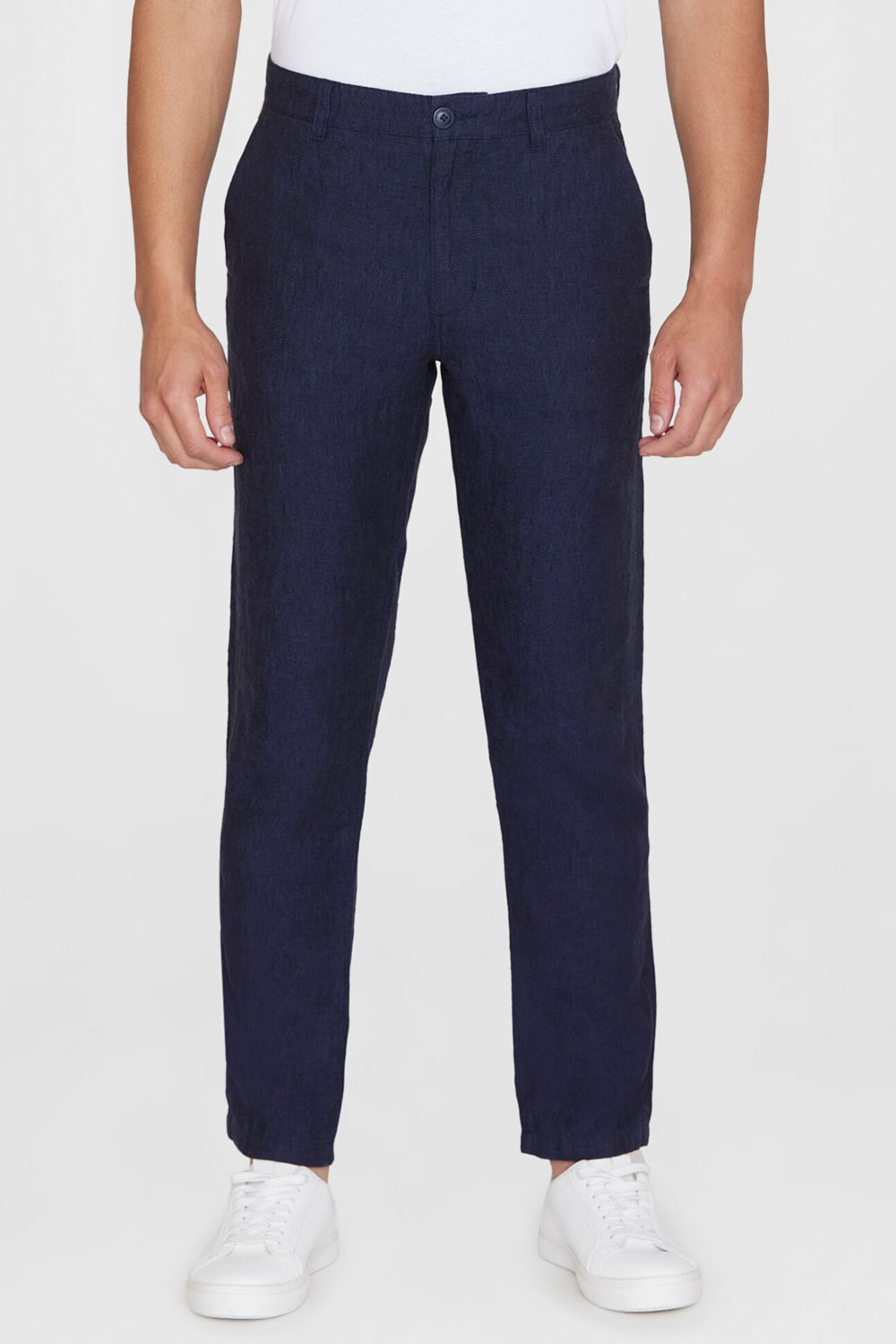 Donkerblauwe linnen zomerbroek