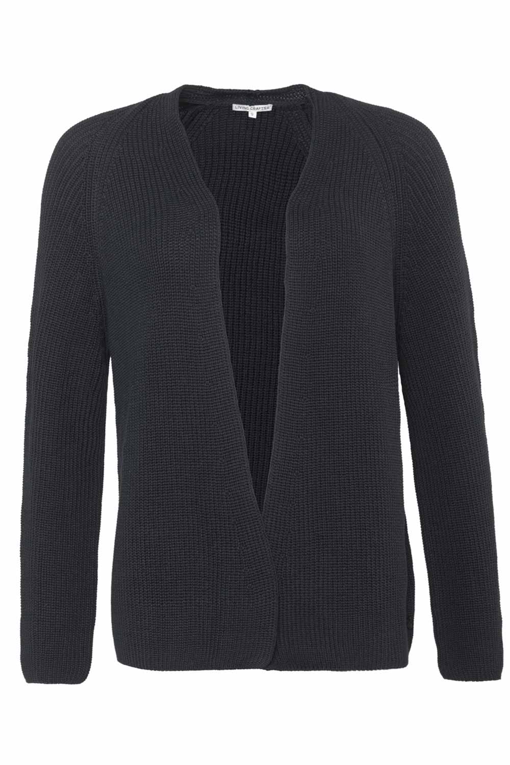 Kort openvallend biokatoenen vest donkerblauw - Afbeelding 3