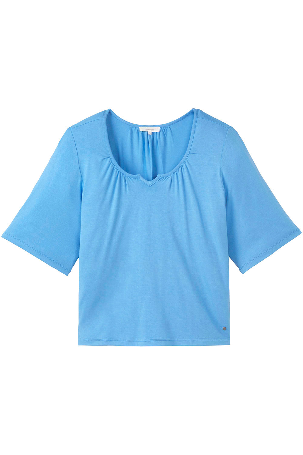 Ruimvallende top Ecovero blauw